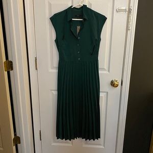 NWT - J Crew Pleated Skirt Midi Shirtdress